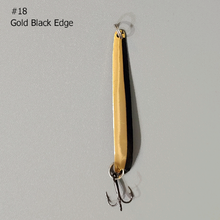 Load image into Gallery viewer, Moosalamoo Mini BB Gun #18 Gold Black Edge Trolling Spoon
