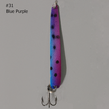 Load image into Gallery viewer, Moosalamoo Mini BB Gun #31 Blue Purple Trolling Spoon
