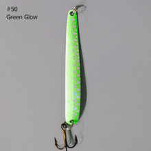 Load image into Gallery viewer, Moosalamoo Mini BB Gun #50 Green Glow Trolling Spoon
