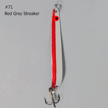 Load image into Gallery viewer, Moosalamoo Mini BB Gun #71 Red Grey Streaker Trolling Spoon
