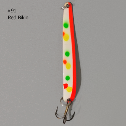 bikini fishing lures Mini BB Gun Trolling Spoon – A.J.'s Custom Products Perch Primary Target Species__Striped Bass sets.At the back of Color:MEAN GREEN