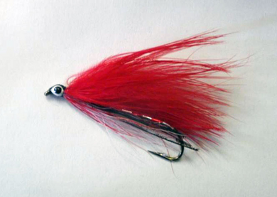Single Red Marabou Smelt Streamer Fly
