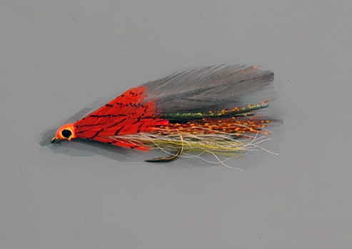 Single Hook Orange Grey Ghost Streamer Fly