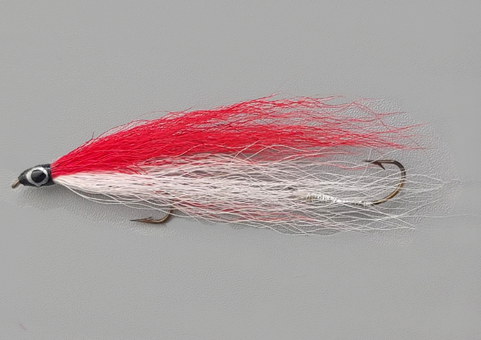 Tandem Red and White Streamer Fly
