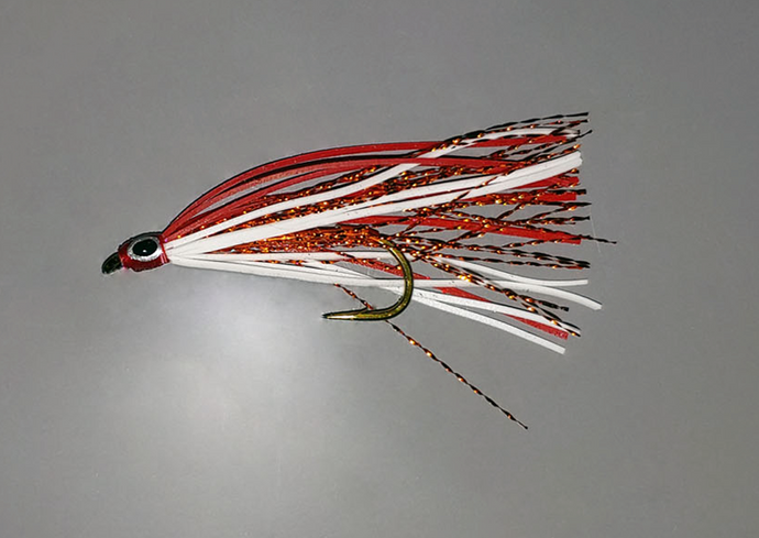 Winni-Squid Red-White Streamer Fly